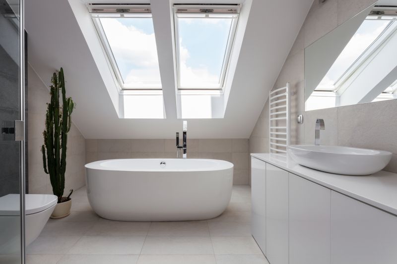 Bathroom with Skylight and Natural Elements